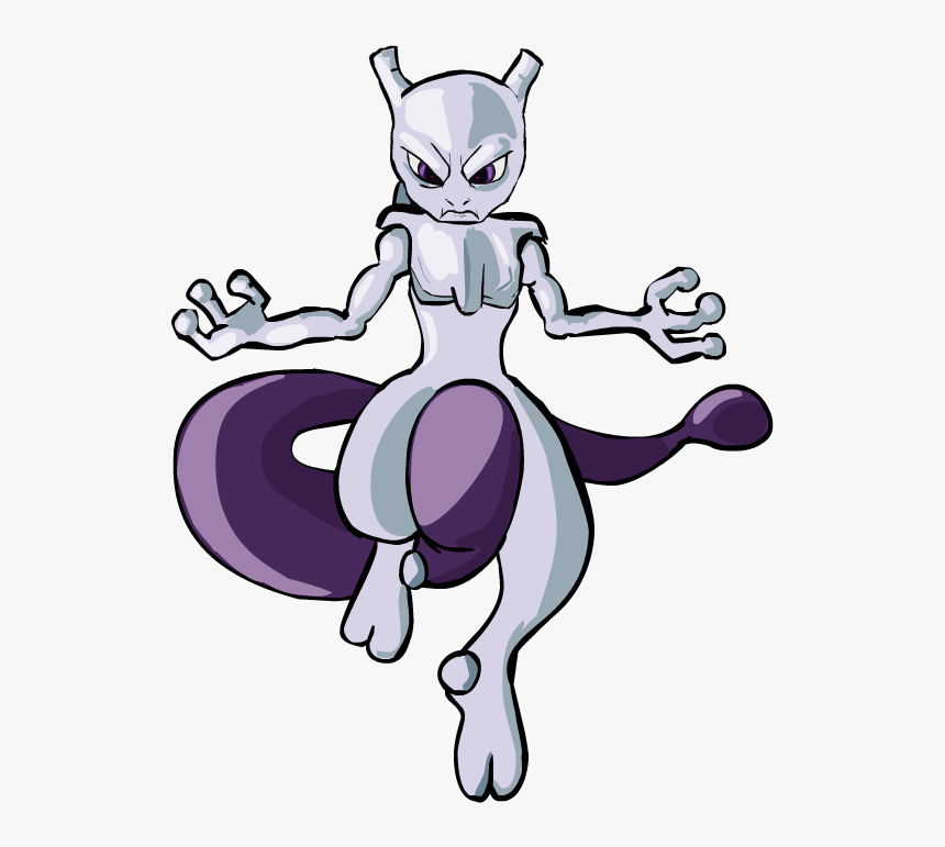 Mewtwo-1 - Cartoon, HD Png Download, Free Download