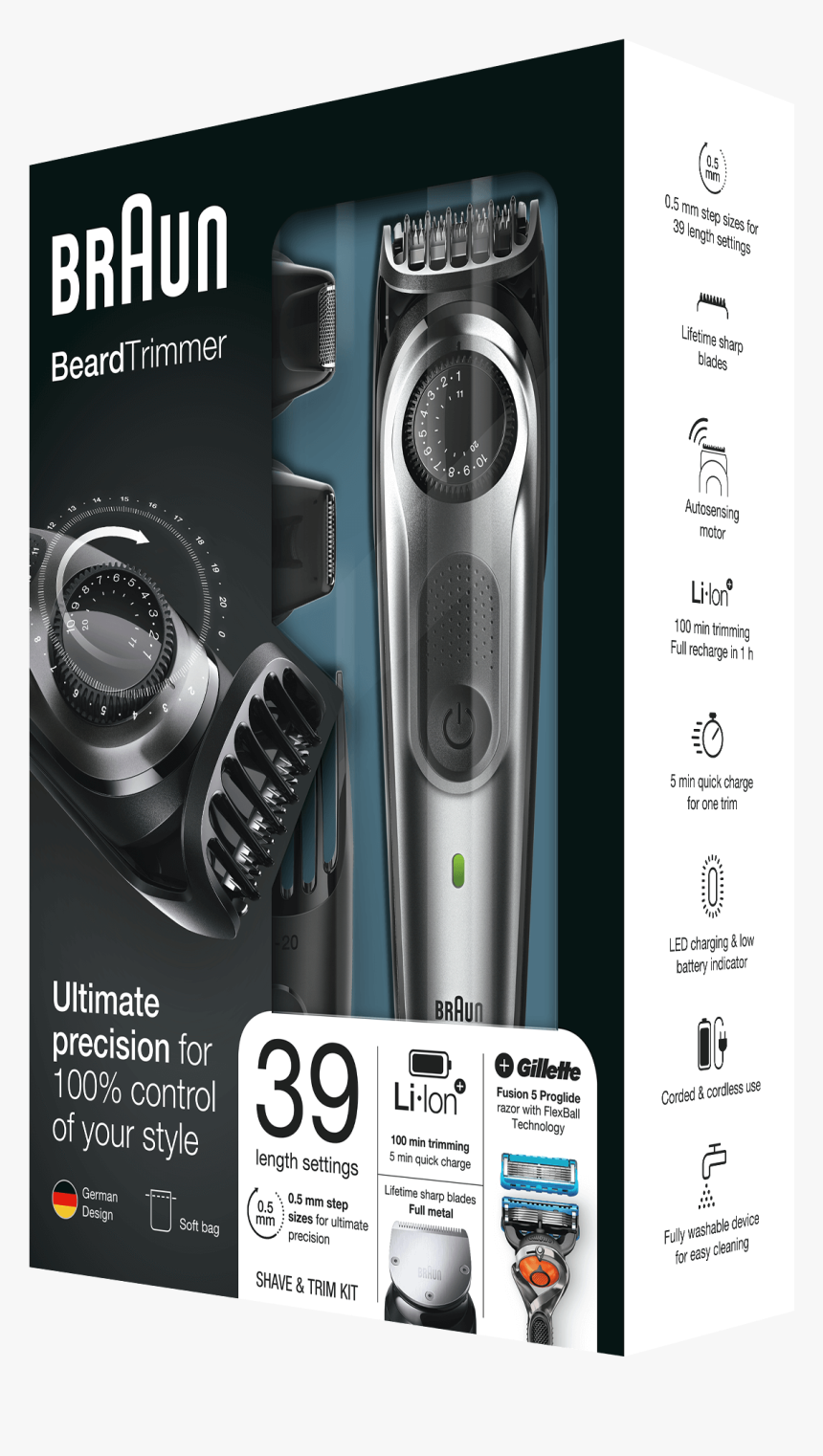 Braun Bt7020 Beard Trimmer - Braun Beard Trimmer Bt7020, HD Png Download, Free Download