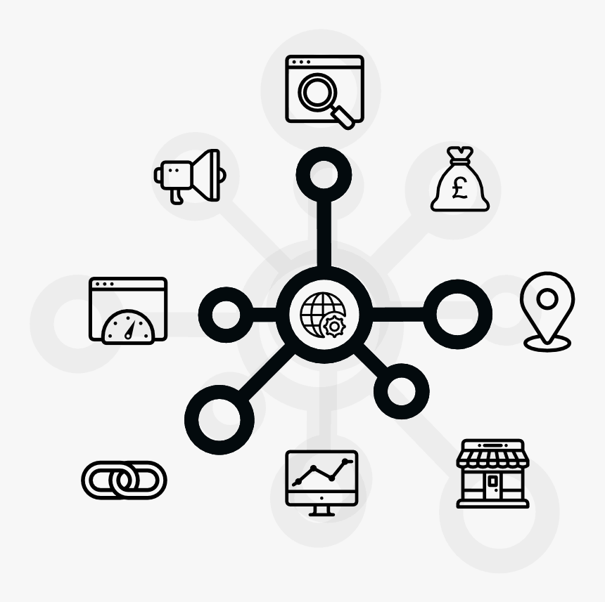 Seo Services Semantic Web Page Background - Network Icon, HD Png Download, Free Download