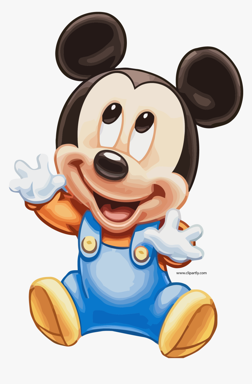 Mickey Excited Clipart Png - Mickey Mouse Baby Png, Transparent Png, Free Download