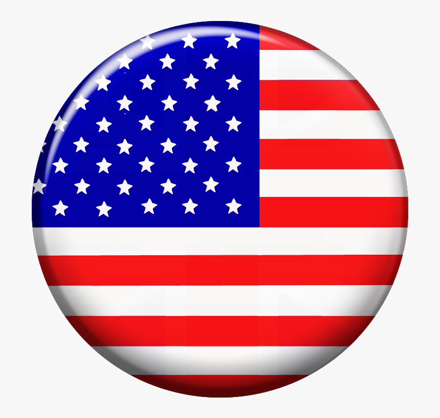 Transparent American Flag Round, HD Png Download, Free Download