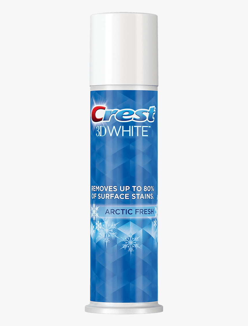 3d White Arctic Fresh Whitening Toothpaste - Crest 3d White Toothpaste Push, HD Png Download, Free Download