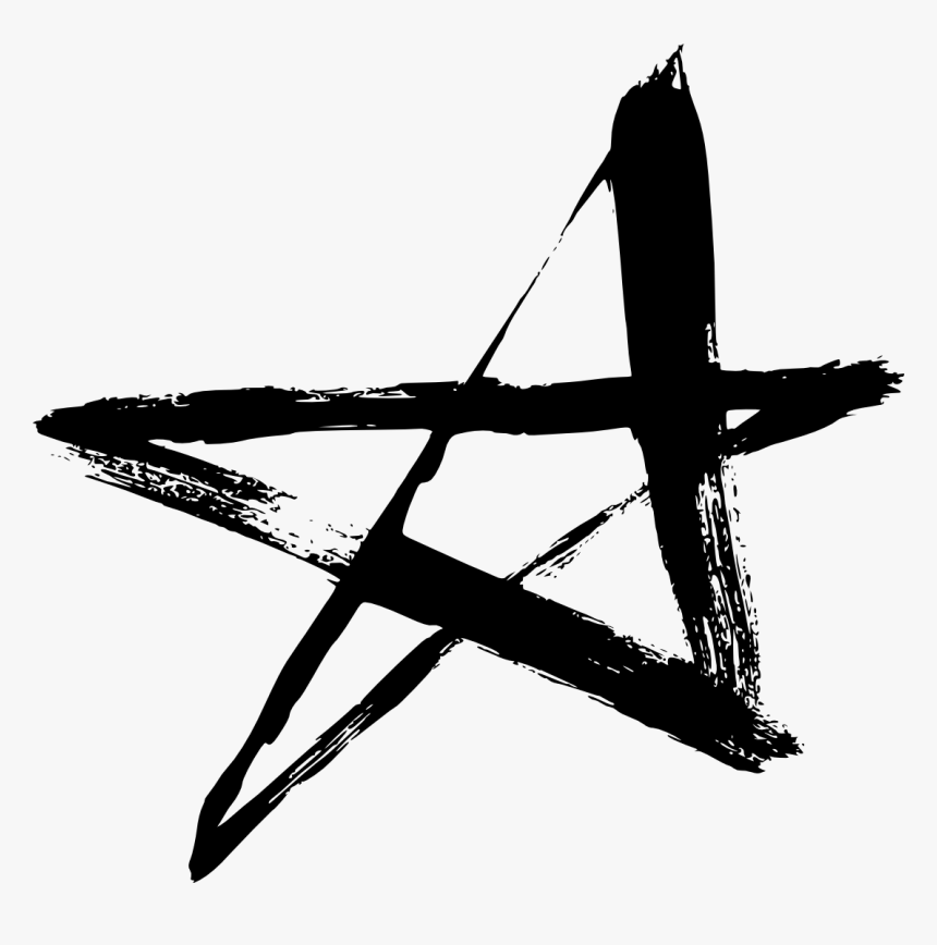 Brush Stroke Star Png, Transparent Png, Free Download