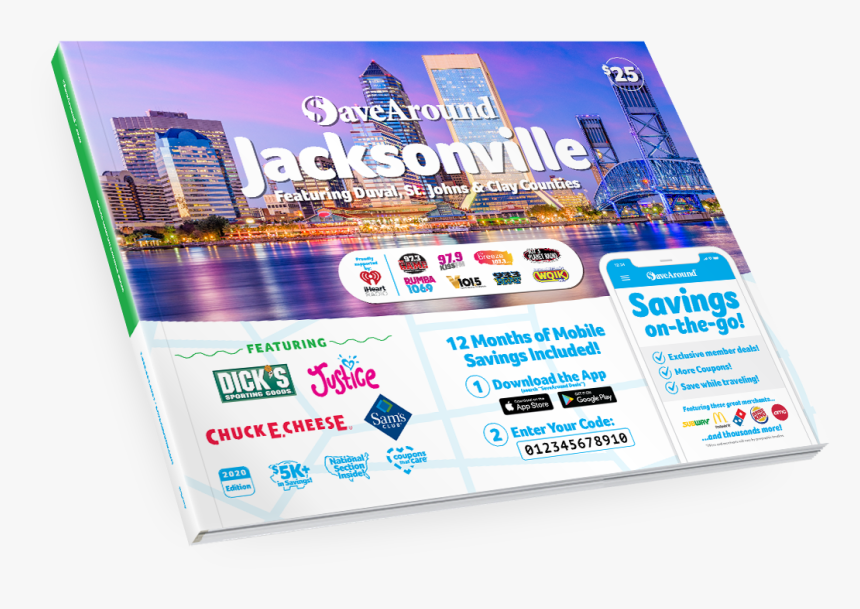 Jacksonville, Fl 2020 Savearound® Coupon Book - Save Around Coupon Book 2020, HD Png Download, Free Download
