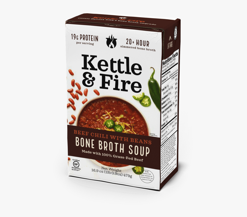 Grass-fed Beef Chili Soups Kettle & Fire - Kettle And Fire Tomato Soup, HD Png Download, Free Download