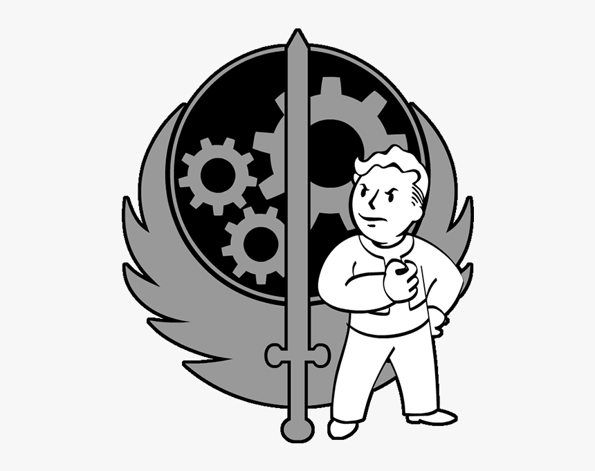 Minuteman Drawing Fallout - Brotherhood Of Steel Logo, HD Png Download, Free Download