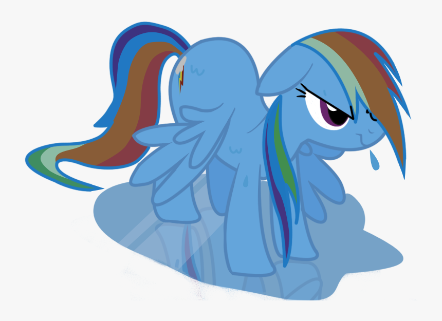 Wet Rainbow Dash Complete By Jaelachan D46u9mt - My Little Pony Wet, HD Png Download, Free Download