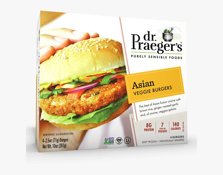 Praeger"s Asian Veggie Burgers Package - Dr Praeger's Black Bean Quinoa Burger, HD Png Download, Free Download