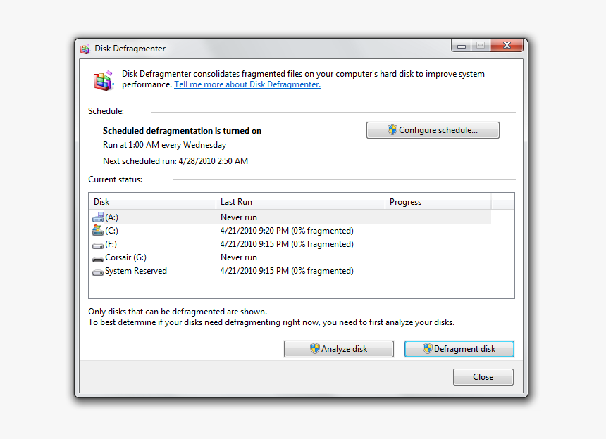 Disk Defragmenter Vista Sp1 - C# Bayesian Network, HD Png Download, Free Download