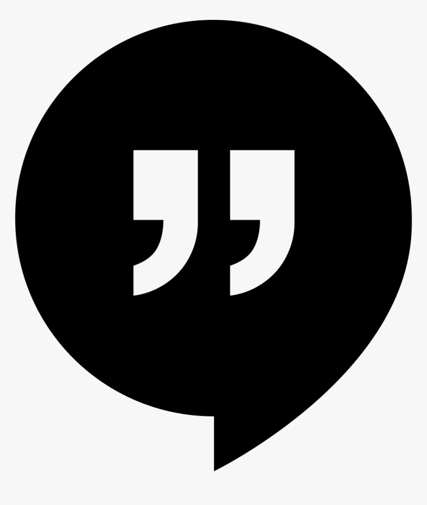 Font We Are Here - Hangouts Logo Black, HD Png Download, Free Download