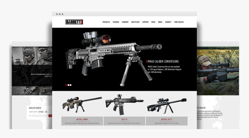 Barrett Website Design - Assault Rifle, HD Png Download, Free Download