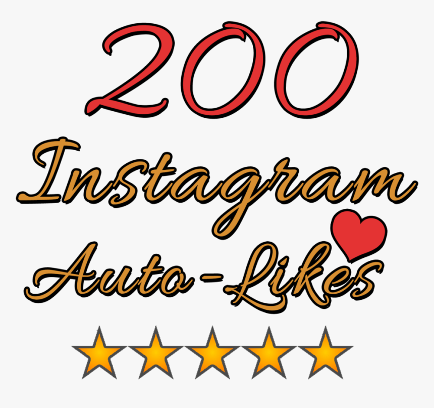 200 Instagram Auto Likes Per Post - Gold Stars In A Row, HD Png Download, Free Download