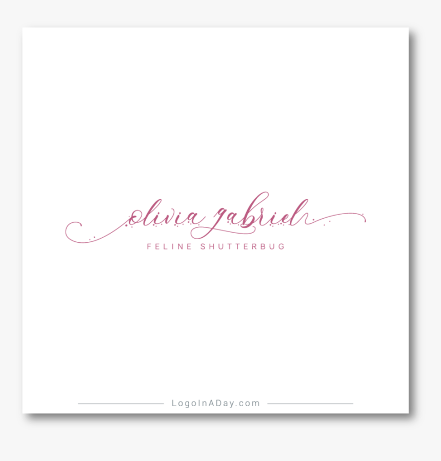 Logo In A Day Hrz 3246 Olivia Gabriel 5 - Calligraphy, HD Png Download, Free Download