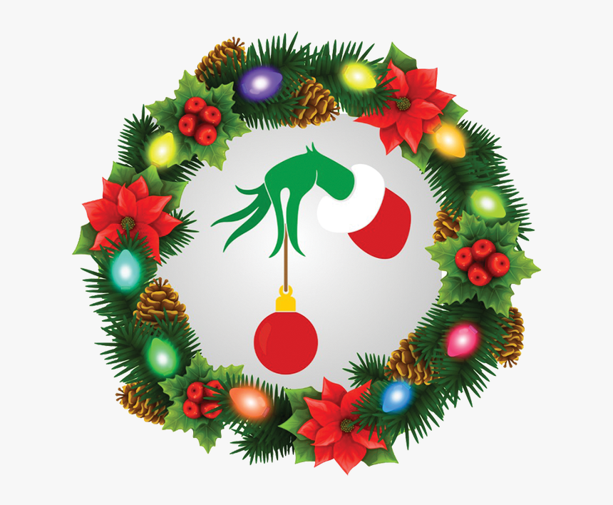 Christmas Light Wreath Png, Transparent Png, Free Download