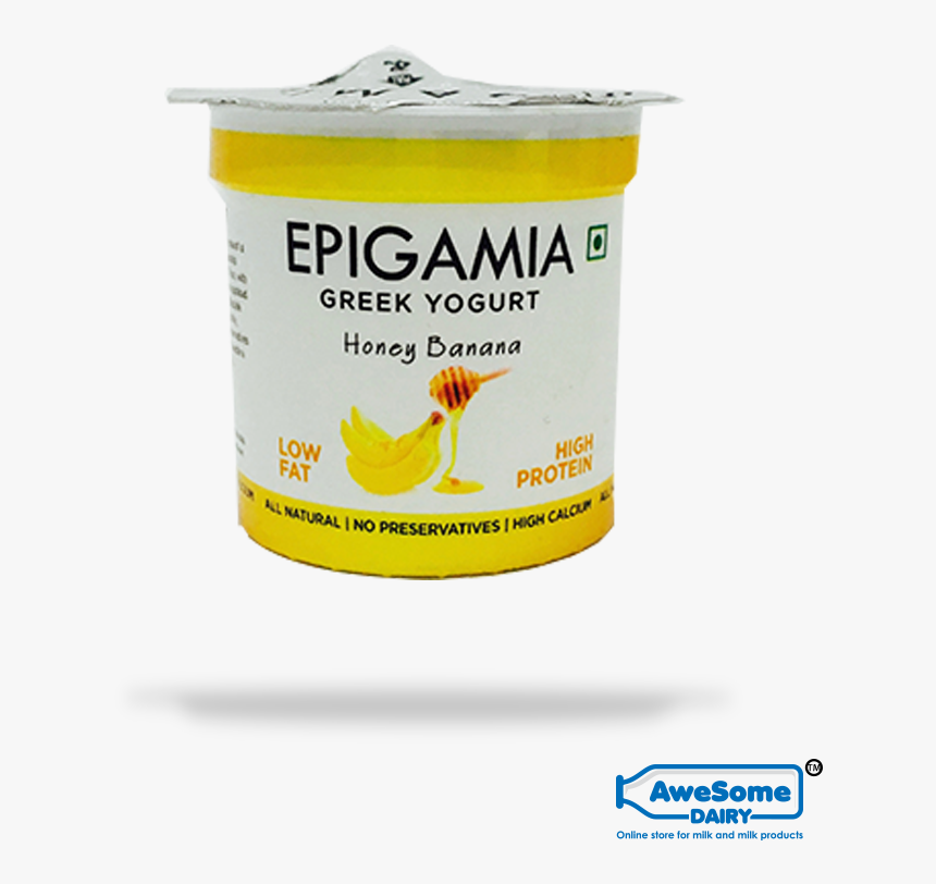 Awesome Dairy Epigamia Greek Yogurt Honey Banana 90 - Natural Foods, HD Png Download, Free Download