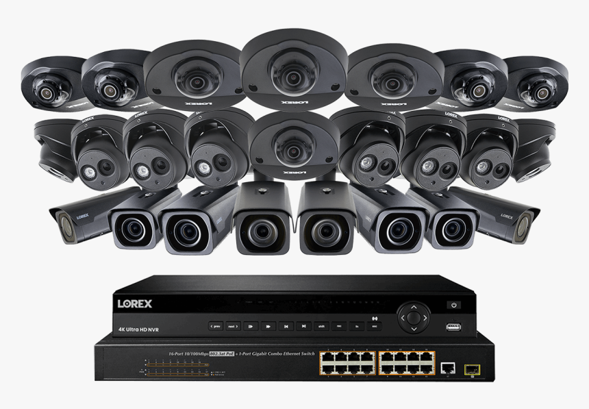 32 Channel Ip Security System With Eight 4k Bullet - Network Video Recorder, HD Png Download, Free Download