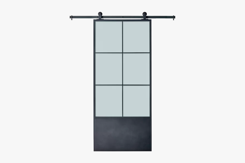 Metal And Glass Sliding Barn Door, HD Png Download, Free Download