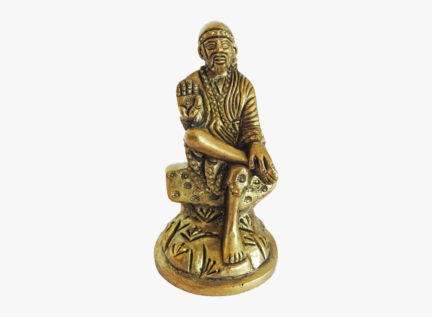Brass Statue Lord Saibaba - Figurine, HD Png Download, Free Download