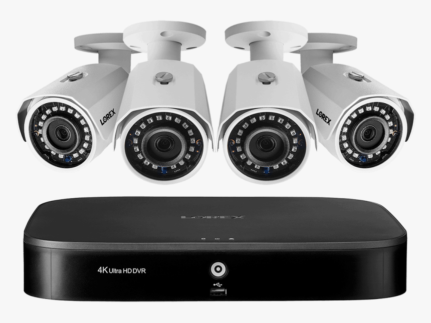 1080p Camera System With 8-channel 4k Dvr And Four - Camera, HD Png Download, Free Download