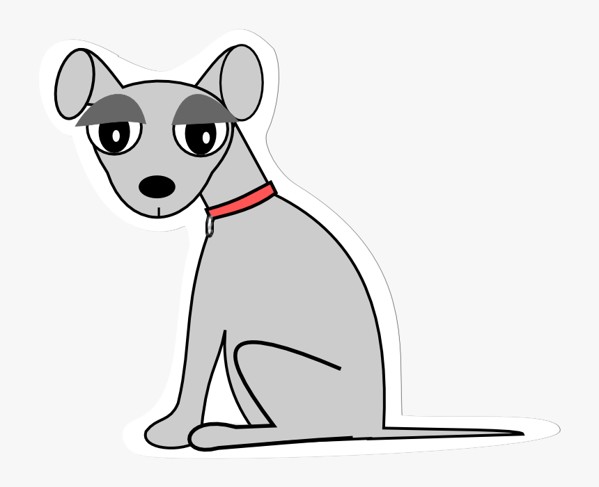 Free Digital Dog Scrapbooking - Gray Dog Png Transparent Clipart, Png Download, Free Download