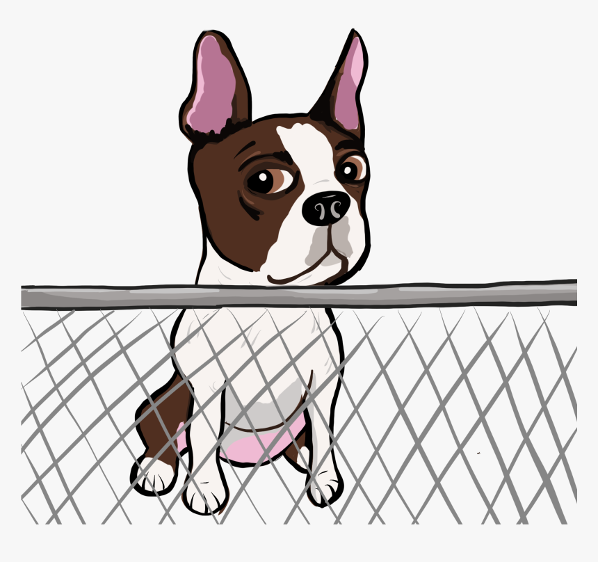 Cute Dog Clipart Clip Black And White Stock Cute Dogs - Boston Terrier, HD Png Download, Free Download