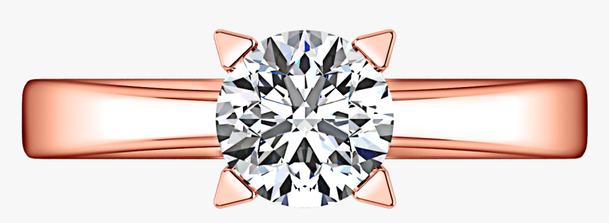 Solitaire Engagement Ring Icon 14k Rose Gold - Engagement Ring, HD Png Download, Free Download