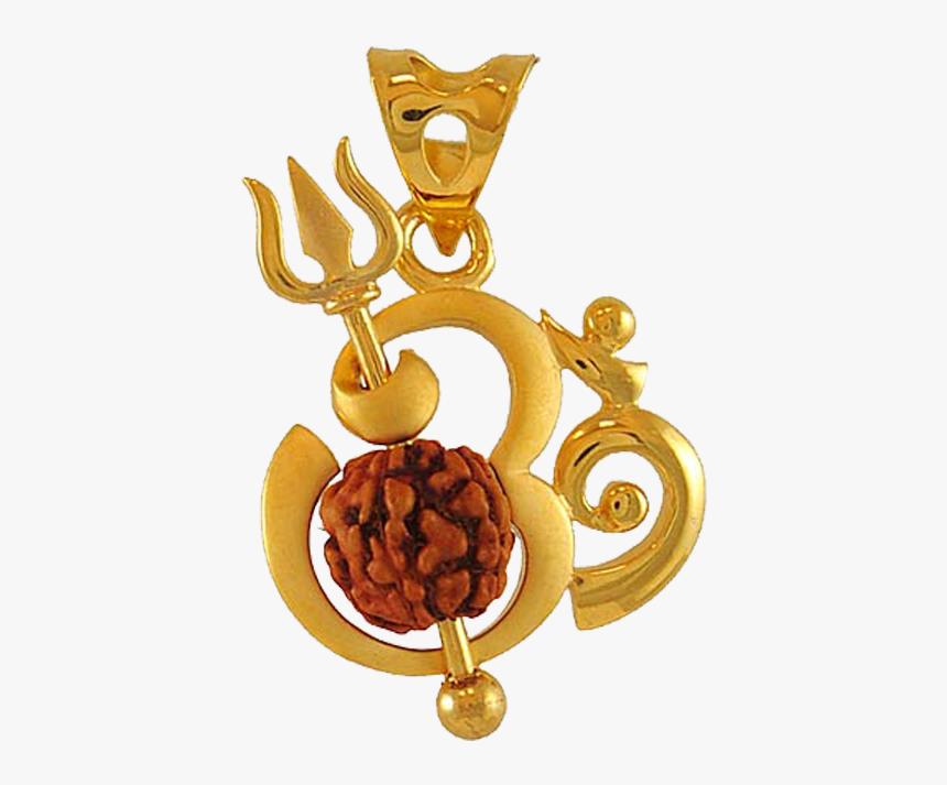 Om Pendant With Rudraksha, HD Png Download, Free Download