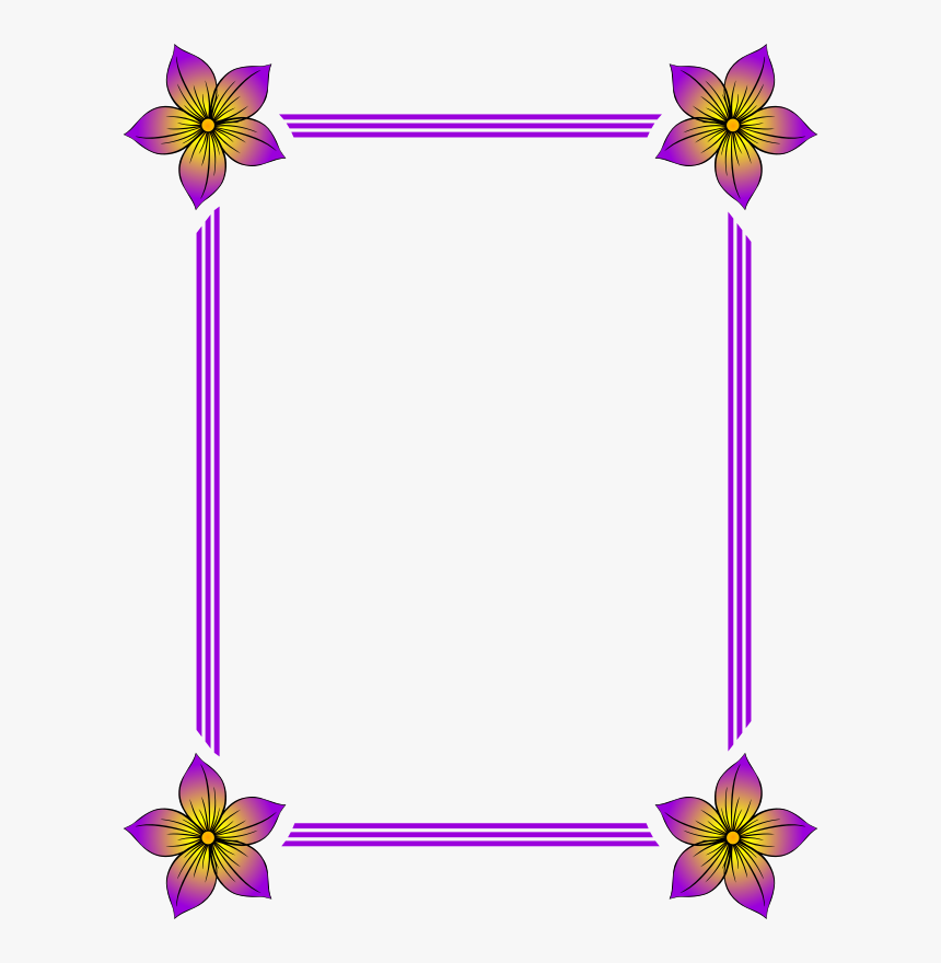 Floral Frame - Frame Flower Png, Transparent Png, Free Download