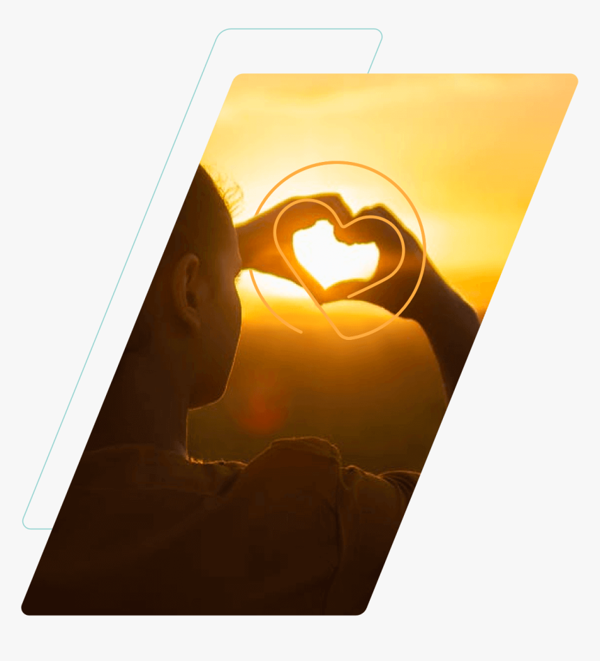 Woman Making The Heart Sign With Her Hands And The - Heart, HD Png Download, Free Download