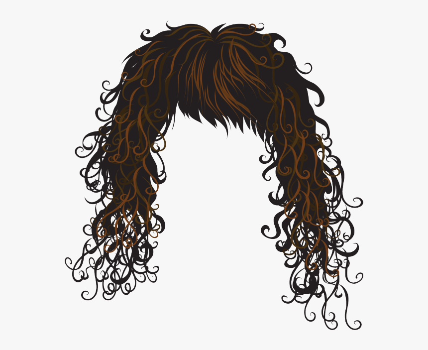 Transparent Hair Styles Png - Curly Hair Wig Clipart, Png Download, Free Download