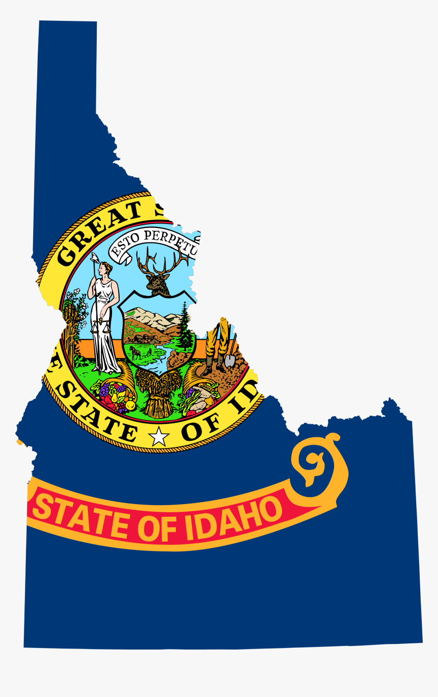 Idaho State Flag Map, HD Png Download, Free Download