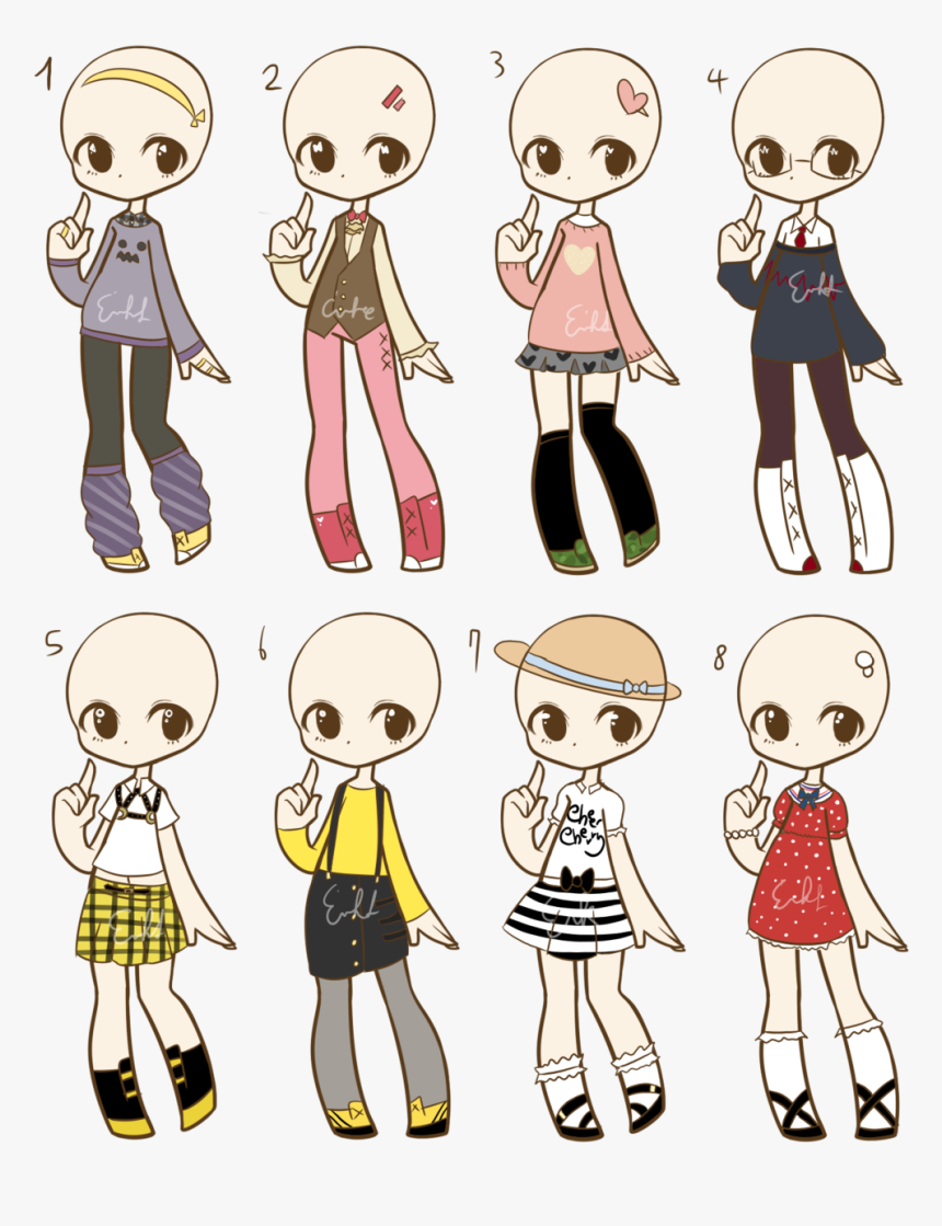 Collection Of Free Drawing Clothing Chibi Download - Chibi Anime Clothes  Drawing, HD Png Download - kindpng