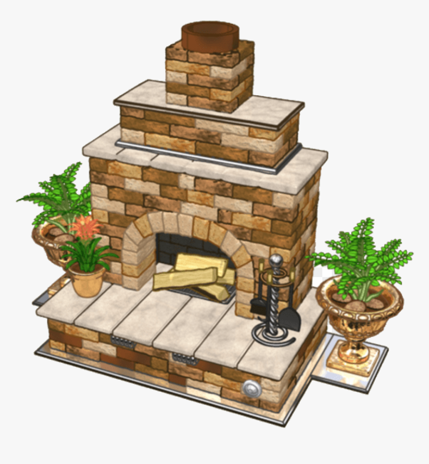 Fireplace Clipart Garden Hearth Image With Transparent - Hearth, HD Png Download, Free Download