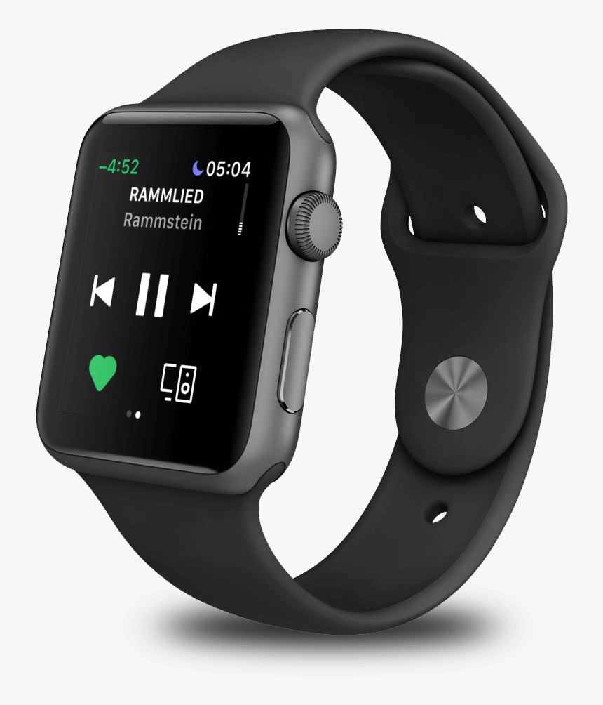 Spotify On Apple Watch - Black Apple Smart Watch, HD Png Download, Free Download