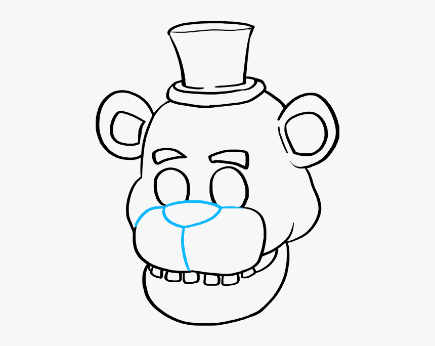How To Draw Freddy Fazbear At Five Nights At Freddy"s - Freddy Fazbear Drawing Easy, HD Png Download, Free Download