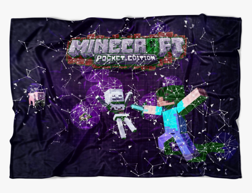 Minecraft Fleece Blanket Plexus Purple Blanket - Water Gun, HD Png Download, Free Download