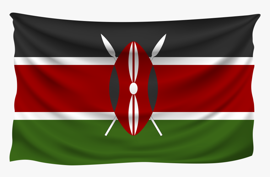 Kenya Flag Clipart Banner Black And White Stock Kenya - Kenya Flag, HD Png Download, Free Download