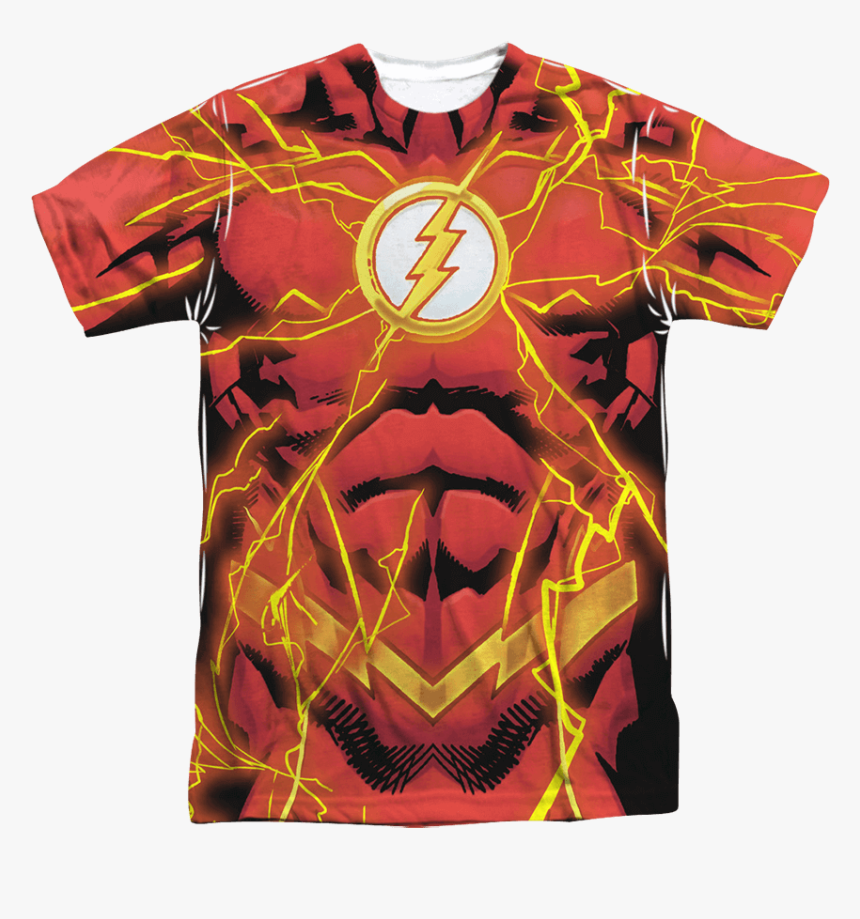 New 52 Flash Suit T-shirt - Flash 52 T Shirt, HD Png Download, Free Download