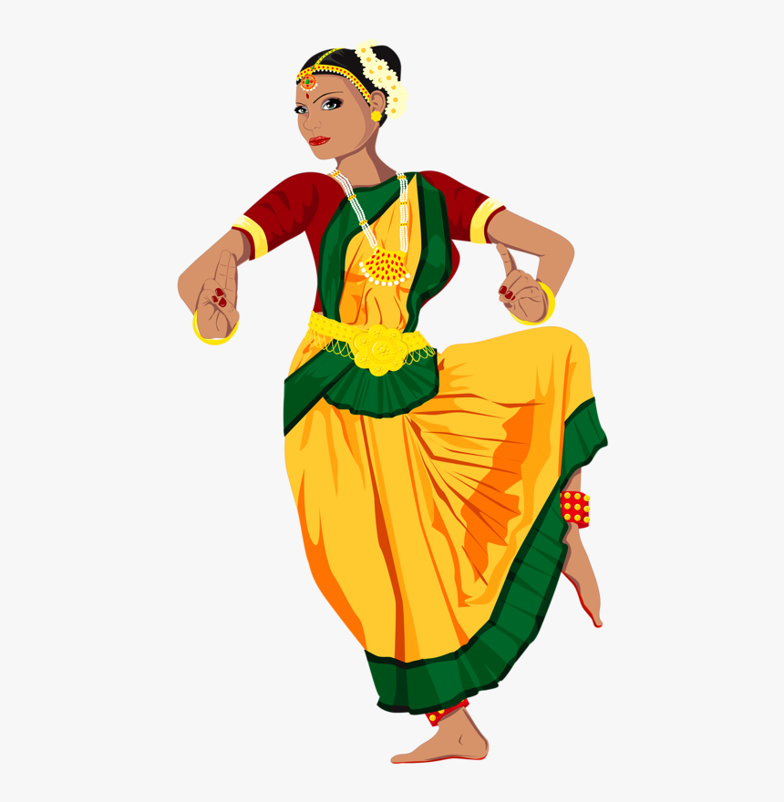 Dance In India Clip Art - Indian Dance Clipart Png, Transparent Png, Free Download