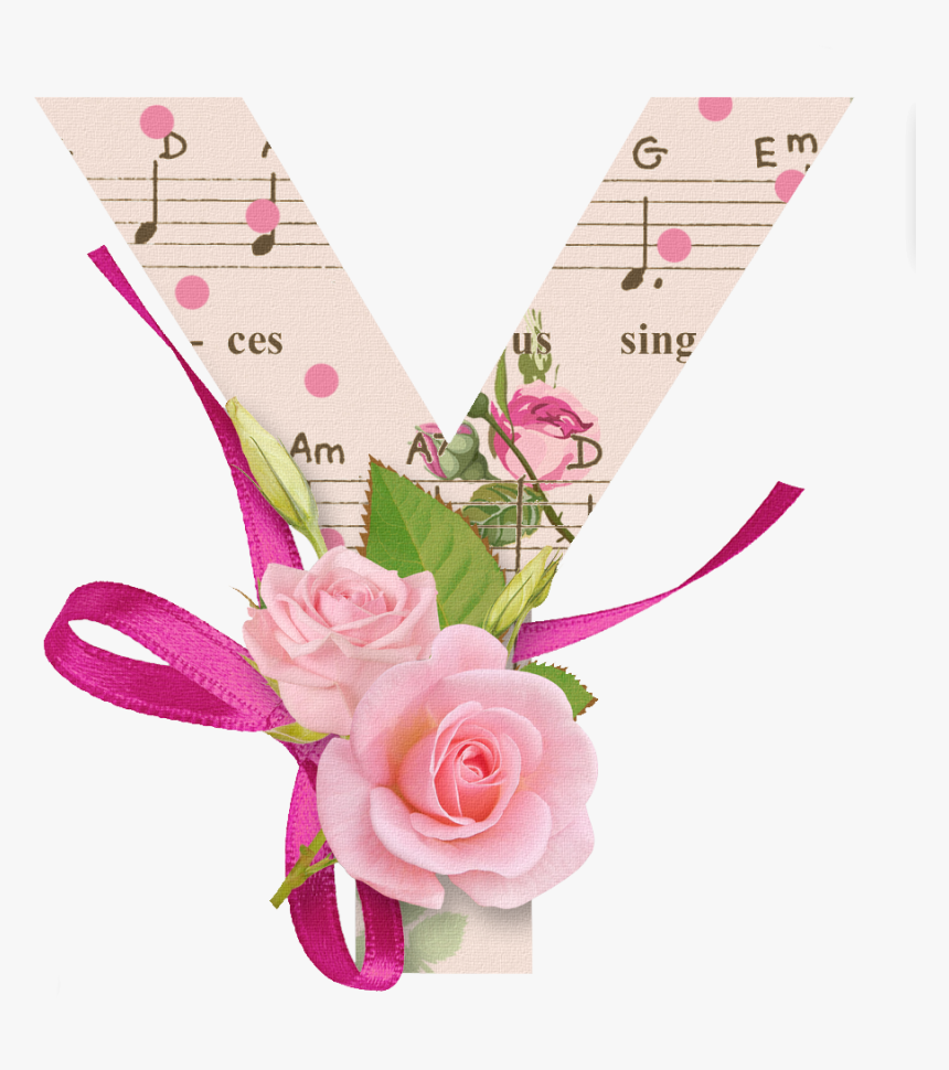 Abecedario Con Rosas En Fondo Musical - Alphabet, HD Png Download, Free Download