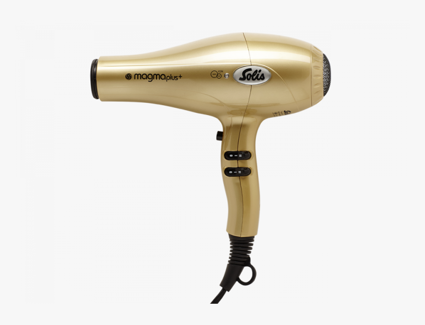 Transparent Hair Blower Png - Solis Magma Gold Hair Dryer, Png Download, Free Download