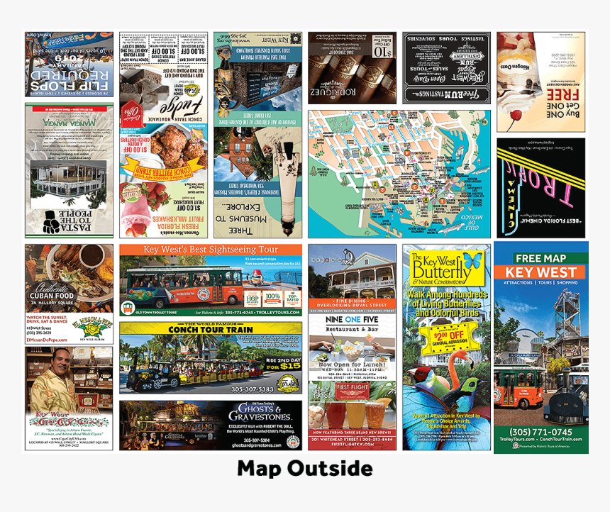 Picture Of Key West Free Map Brochure Outside - Online Advertising, HD Png Download, Free Download