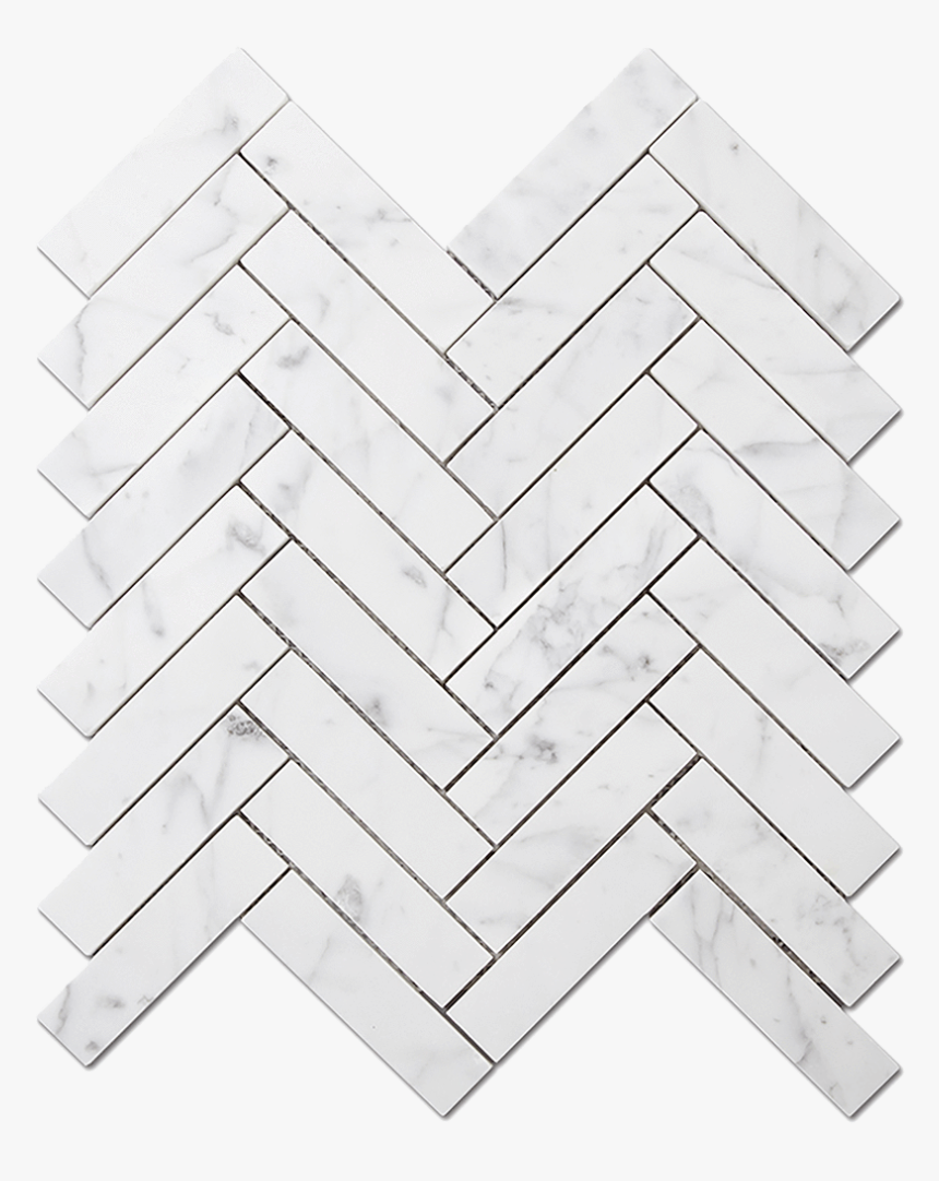 Bianco Gioia Marble Mosaic Tile Herringbone - Herringbone Tile Png, Transparent Png, Free Download