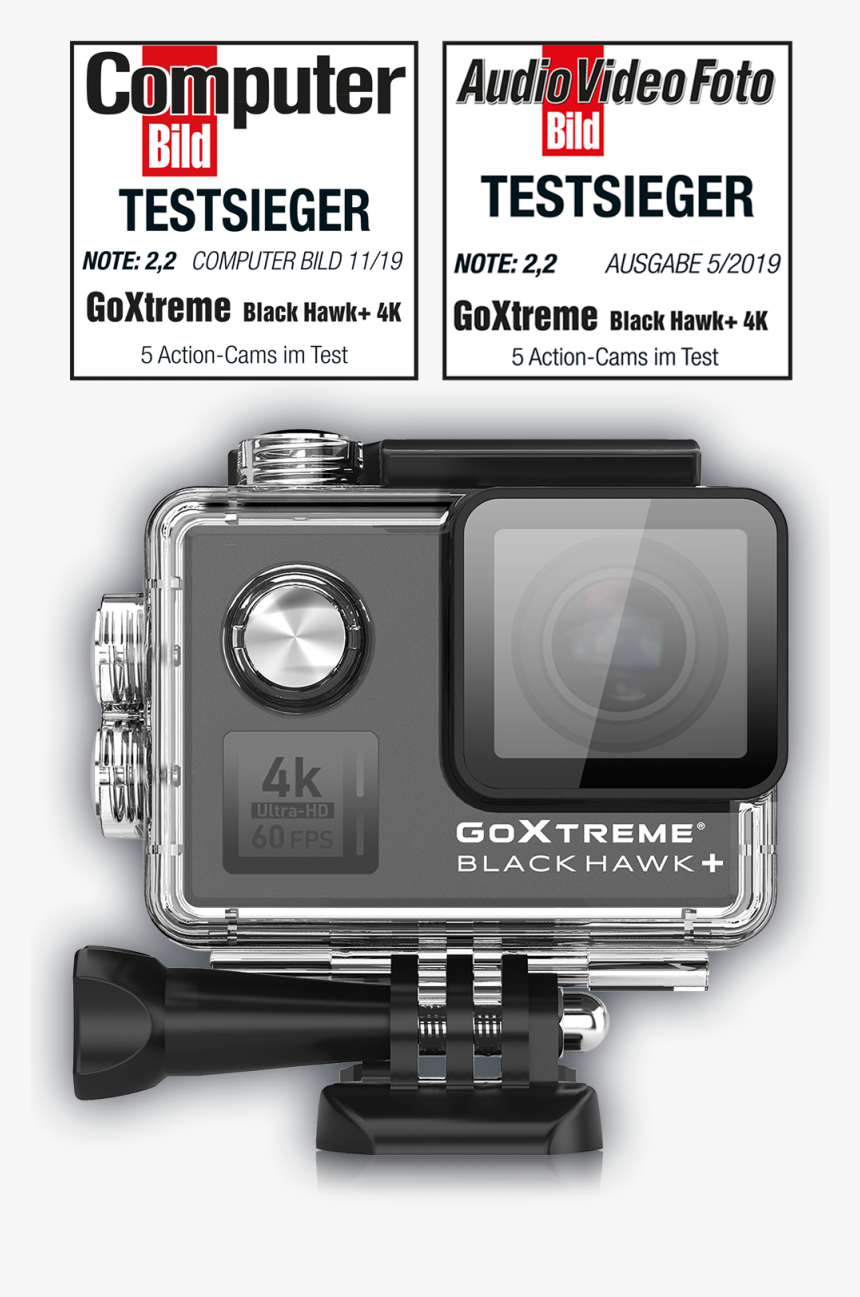 Goxtreme Black Hawk 4k Testsieger - Computer Bild, HD Png Download, Free Download