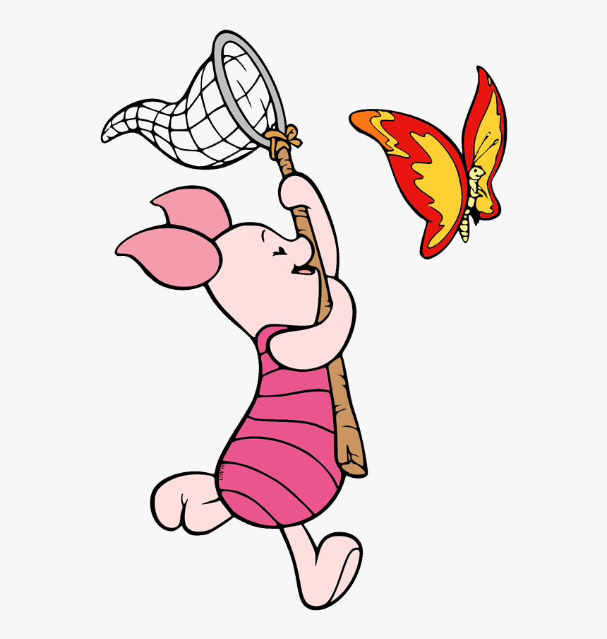 Winnie The Pooh Butterflies Piglet, HD Png Download, Free Download