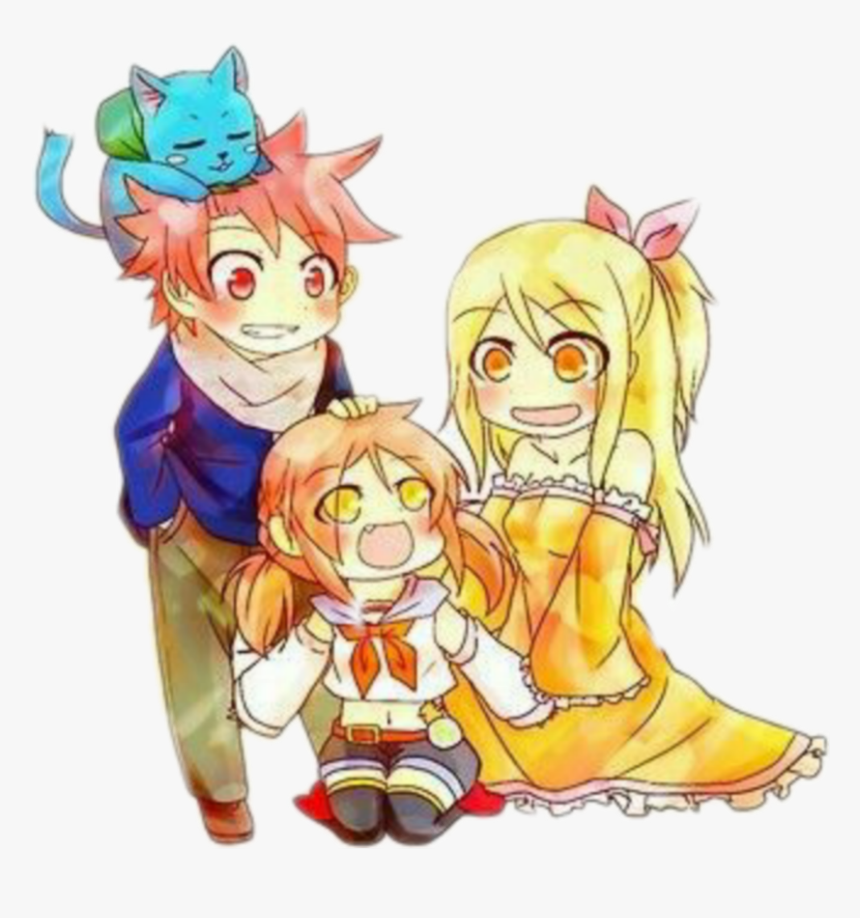 #nalu #natsu #lucy #family #fairytail #fairy Tail - Cartoon, HD Png Download, Free Download