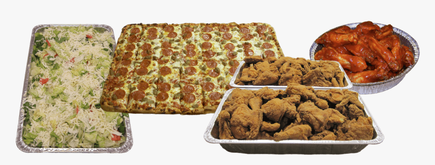 Large Order Party Trays - Pizza And Chicken Wings Party, HD Png Download, Free Download