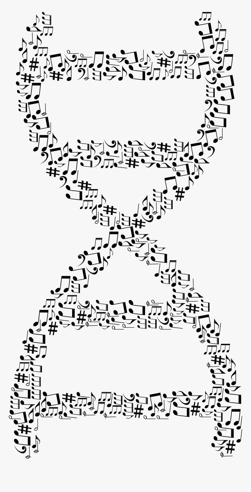 Dna Clipart Black And White - Musical Dna, HD Png Download, Free Download