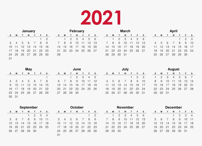 Calendar 2021 Png Background Image - 2020 Calendar Monday To Sunday, Transparent Png, Free Download