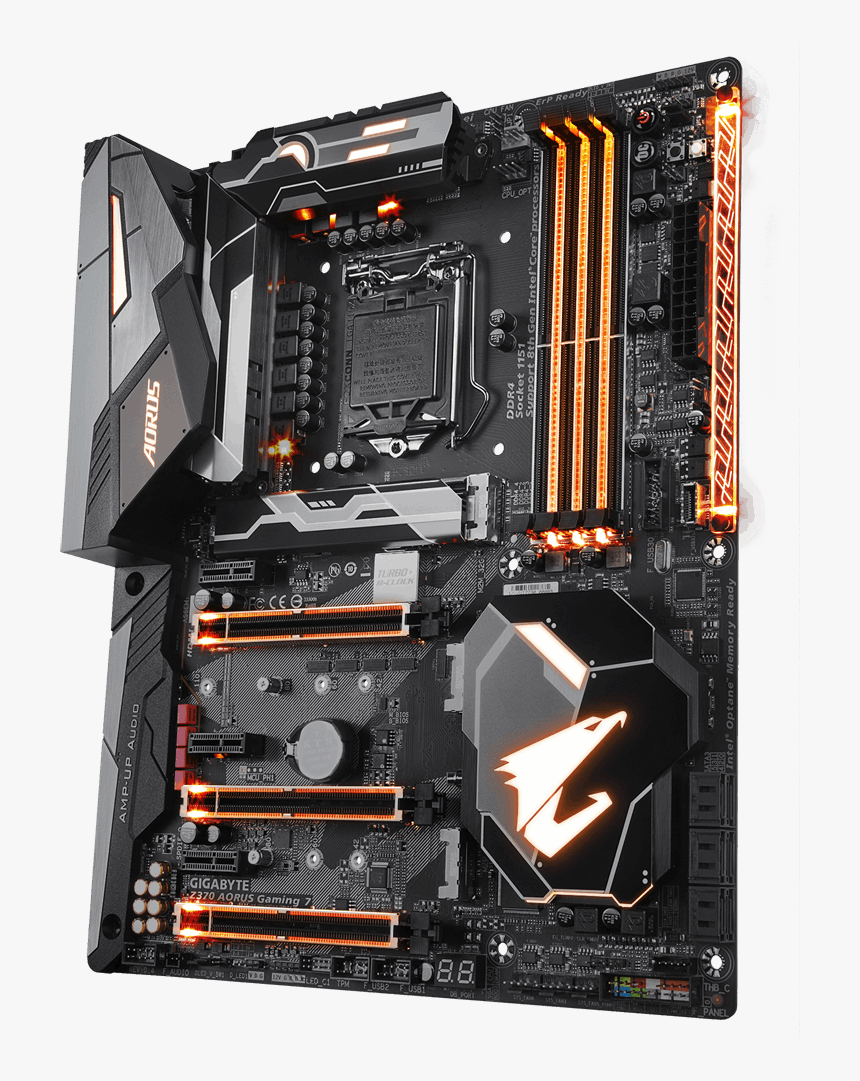 Gigabyte Z370 Aorus Gaming 7 Slots, HD Png Download, Free Download